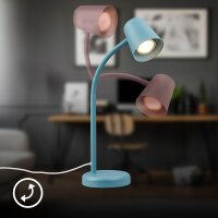 Tischleuchte Briloner GU10 Fassung Tischlampe Blau 38,5 cm