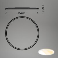 Deckenleuchte Briloner 22 Watt LED CTS Deckenlampe 42 cm Backlight