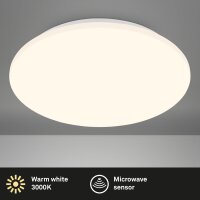 LED Deckenleuchte, Weiß, 18 Watt, dimmbar, mit Bewegungsmelder, IP20, Ø 35 cm – Briloner