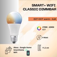 Smarte LED-Lampe, E27, 9 Watt, dimmbar, 806lm, 2700 – 6500K – Ledvance