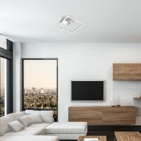 Deckenleuchte Briloner Frame 14 Watt LED Deckenlampe Chrom-matt eckig