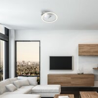 LED Deckenlampe Frame, Chrom-Matt, 5 Watt, 500lm, 3000K, 21 x 20 x 4,5 cm – Briloner