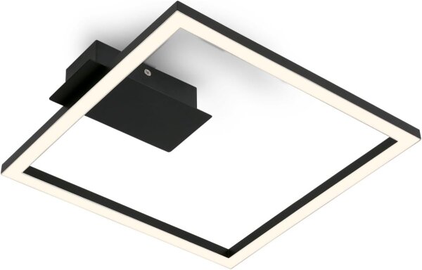 Deckenleuchte Briloner Frame 14 Watt LED Deckenlampe Schwarz eckig