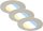 Einbauleuchten Briloner 3 x 4,9 Watt Nickelmatt IP44 Einbauspot Lichtfarbe wählbar