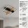 LED Deckenlampe Frame, Schwarz mit Holz, 14 Watt, 3000K, IP20, 34,5 x 33 cm – Briloner