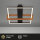 LED Deckenlampe Frame, Schwarz mit Holz, 14 Watt, 3000K, IP20, 34,5 x 33 cm – Briloner