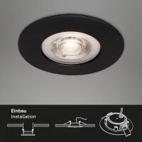 Einbauleuchten Briloner 3 x 4,9 Watt LED Schwarz IP44...