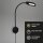 Wandleuchte Briloner 6 Watt LED dimmbar Schwarz Leselampe Steckerzuleitung Bettlampe