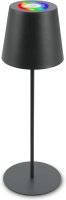 Akku-Leuchte Briloner 2,5 Watt LED Tischleuchte RGBW IP44 Touchdimmer Anthrazitt Tischlampe