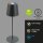 Akku-Leuchte Briloner 2,5 Watt LED Tischleuchte RGBW IP44 Touchdimmer Anthrazitt Tischlampe