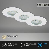 Einbauleuchte Briloner 3 x 6,3 Watt LED dimmbar über...