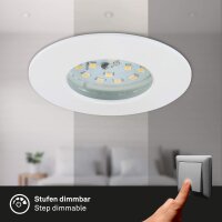 Einbauleuchte Briloner 3 x 6,3 Watt LED dimmbar über Schalter Spot Weiß 3000K