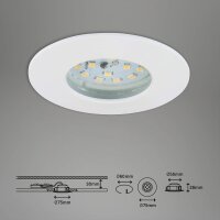 Einbauleuchte Briloner 3 x 6,3 Watt LED dimmbar über Schalter Spot Weiß 3000K