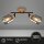 Strahler Briloner 2er Spot Rauchglas Holz E27 Fassung Deckenlampe