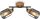Strahler Briloner 2er Spot Rauchglas Holz E27 Fassung Deckenlampe