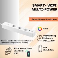 Ledvance Multi Steckdosenleiste 3-fach + 4 USB SmartHome...