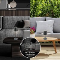 Akku-Leuchte Briloner LED Tischlampe Touch Anthrazit 2,5 Watt IP44 Tischleuchte