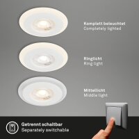 Briloner LED-Einbauleuchten 3er-Set – Ø 84...