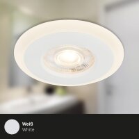 Briloner LED-Einbauleuchten 3er-Set – Ø 84 mm – 5 W – 3-fach schaltbar – Memory – IP44 – Weiß