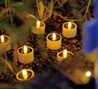Nordlicht Professional Candle Solar-Teelicht Flacker-Effekt IP44 Weiß