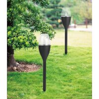Nordlicht Professional Jardin Solar-Beetleuchte Erdspieß 43cm Flacker-Effekt IP44 Schwarz