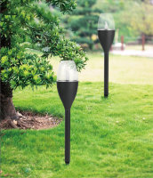 Solar-Licht Jardin LED Beetleuchte Erdspieß 43 cm IP44 Kerzenschein Flacker-Effekt