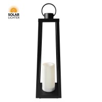 Nordlicht Professional Tucson XXL LED Laterne Schwarz Metall 63cm Flacker-Effekt 1800K