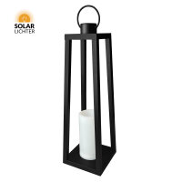 Nordlicht Professional Tucson XXL LED Laterne Schwarz Metall 63cm Flacker-Effekt 1800K