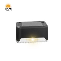 Solar-Licht Edge Mauerleuchte Zaunleuchte 4er Set LED Schwarz IP44 Flacker-Effekt