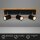 Strahler Briloner 3er Spot Schwarz Holz Deckenlampe GU10-Fassung Deckenleuchte