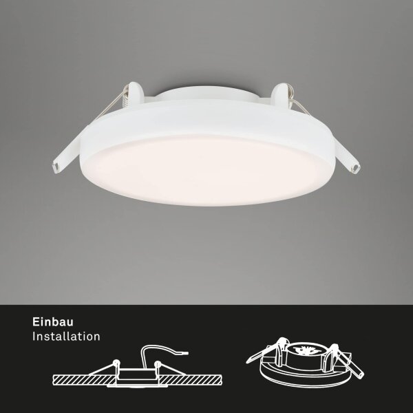 Einbauleuchte Briloner Rahmenlos LED Deckenlampe Weiß 6 Watt