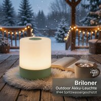 Akku-Leuchte Briloner 2 Watt LED Tischleuchte Grün...