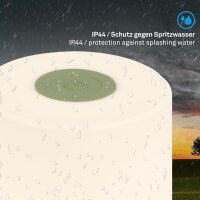 Akku-Leuchte Briloner 2 Watt LED Tischleuchte Grün Touchdimmer IP44 Tischlampe