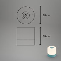Briloner Smal LED Akku-Tischleuchte 7461010 – Kompakte Mini-Tischlampe kabellos, blau, 2 W, IP44