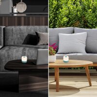 Briloner Smal LED Akku-Tischleuchte 7461010 – Kompakte Mini-Tischlampe kabellos, blau, 2 W, IP44