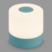 Briloner Smal LED Akku-Tischleuchte 7461010 – Kompakte Mini-Tischlampe kabellos, blau, 2 W, IP44
