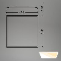 Deckenleuchte Briloner 22 Watt LED Deckenlampe CTS Backlight 42 cm