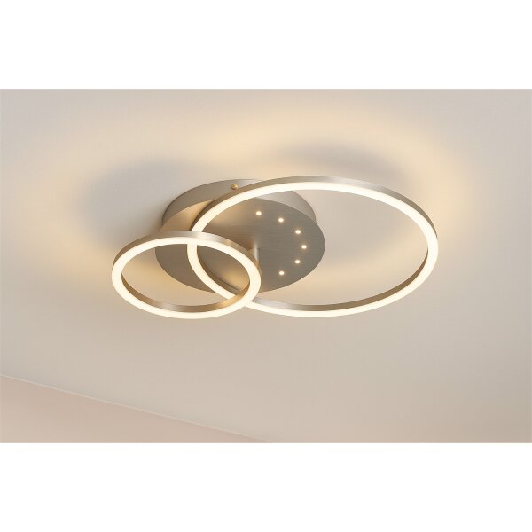Deckenleuchte Briloner Frame LED getrennt schaltbar Aluminium schwenkbare Deckenlampe 24 Watt