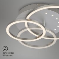 Deckenleuchte Briloner Frame LED getrennt schaltbar Aluminium schwenkbare Deckenlampe 24 Watt