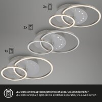 Deckenleuchte Briloner Frame LED getrennt schaltbar Aluminium schwenkbare Deckenlampe 24 Watt