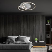 Deckenleuchte Briloner Frame LED getrennt schaltbar Aluminium schwenkbare Deckenlampe 24 Watt