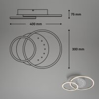 Deckenleuchte Briloner Frame LED getrennt schaltbar Aluminium schwenkbare Deckenlampe 24 Watt