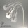 Wandleuchte Briloner mit Backlight E14 & 2,5 Watt LED Nickelmatt Leseleuchte Bettlampe