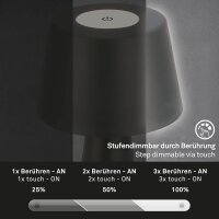 Briloner LED Akku-Tischleuchte 7437-015 – Kabellose...