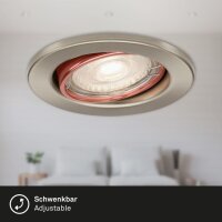 Einbauleuchten Briloner 3 x 5 Watt LED Nickelmatt Spots...