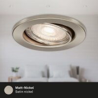 Einbauleuchten Briloner 3 x 5 Watt LED Nickelmatt Spots Einbaulampen