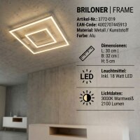 Deckenleuchte Briloner Frame 18 Watt LED Deckenlampe...