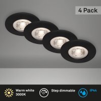 Einbauleuchten Briloner 4 x 4,9 Watt LED IP44 Einbauspots...