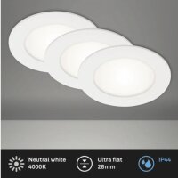 Einbauleuchten Briloner 3er Set LED weiß 6 Watt...