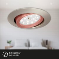 Einbauleuchten Briloner LED 3er Set Nickelmatt 3 Watt IP23 Einbauspot